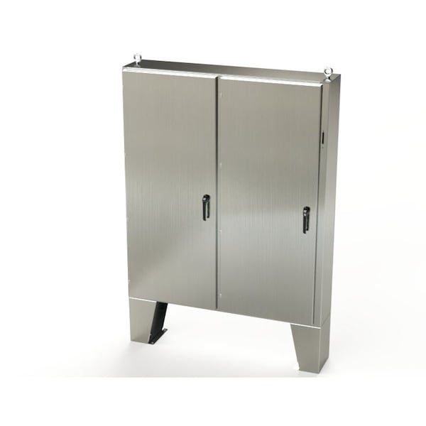 Saginaw Control & Engineering 316 Stainless Steel Electrical Enclosures, 72 in H, 12 in D, 61 in W, NEMA 3R, 4, 4X, 12, 13 - SCE-72XEL6112SS6LP