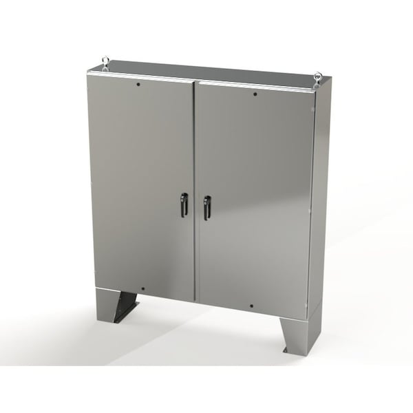 Saginaw Control & Engineering 316 Stainless Steel Electrical Enclosures, 72 in H, 18 in D, 72 in W, NEMA 3R, 4, 4X, 12, 13 - SCE-72EL7218SS6LPPL