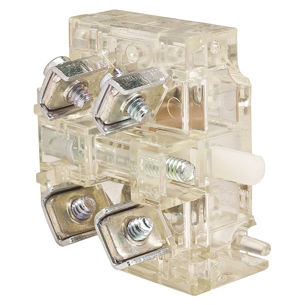 Bloque de contacto Schneider Electric, claro, SPDT, 30 mm - 9001KA1G