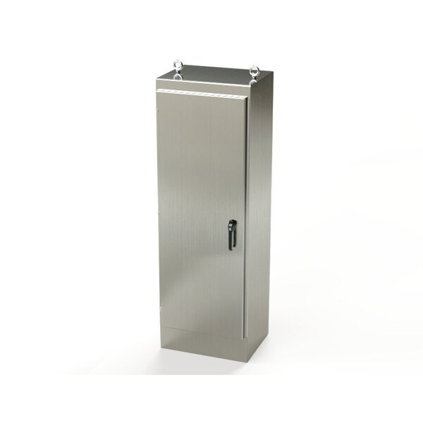Saginaw Control & Engineering 316 Stainless Steel Electrical Enclosures, 72 in H, 18 in D, 24 in W, NEMA 3R, 4, 4X, 12, 13 - SCE-72EL2418SS6FS
