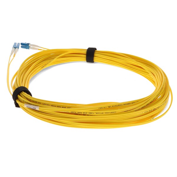 Cable de fibra óptica dúplex amarillo OS1 LC Macho a LC Macho de 21 metros con clasificación OFNR