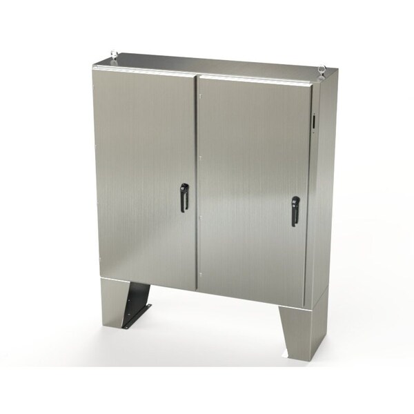 Saginaw Control & Engineering 304 Stainless Steel Electrical Enclosures, 60 in H, 18 in D, 61 in W, NEMA 3R, 4, 4X, 12, 13 - SCE-60XEL6118SSLP