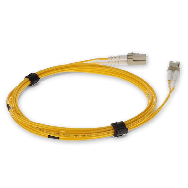 Add-On 10M LC MALE TO LC MALE OM3 STRAIGHT YELLOW DUPLEX FIBER OFNR RISER-RA - ADD-LC-LC-10M5OM3-YW