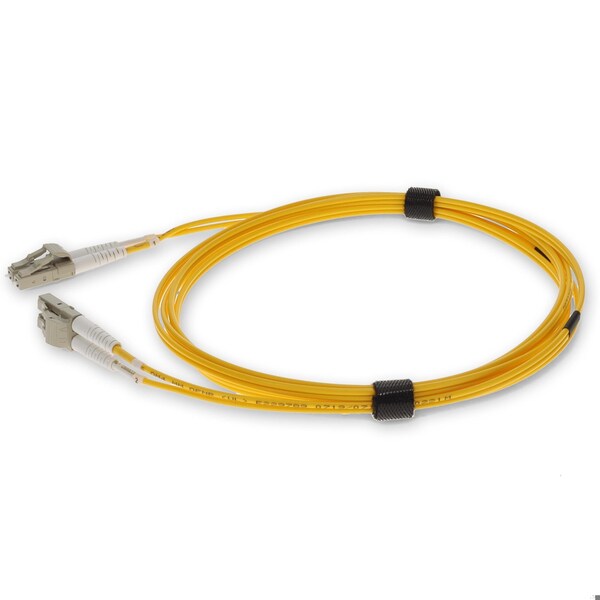 Add-On 10M LC MALE TO LC MALE OM3 STRAIGHT YELLOW DUPLEX FIBER OFNR RISER-RA - ADD-LC-LC-10M5OM3-YW