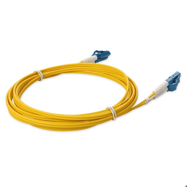 Cable de parche de fibra óptica dúplex amarillo recto LC macho a LC macho OS2 de 2M en pleno