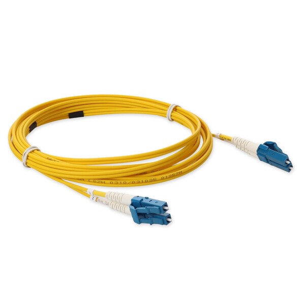Cable de parche de fibra óptica dúplex amarillo recto LC macho a LC macho OS2 de 2M en pleno