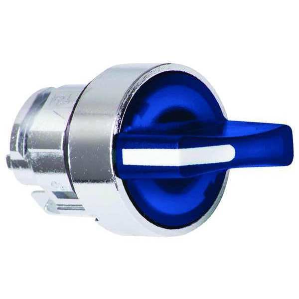 Schneider Electric Interruptor Selector Iluminado, 2 Posiciones, 22mm, Azul - ZB4BK1463