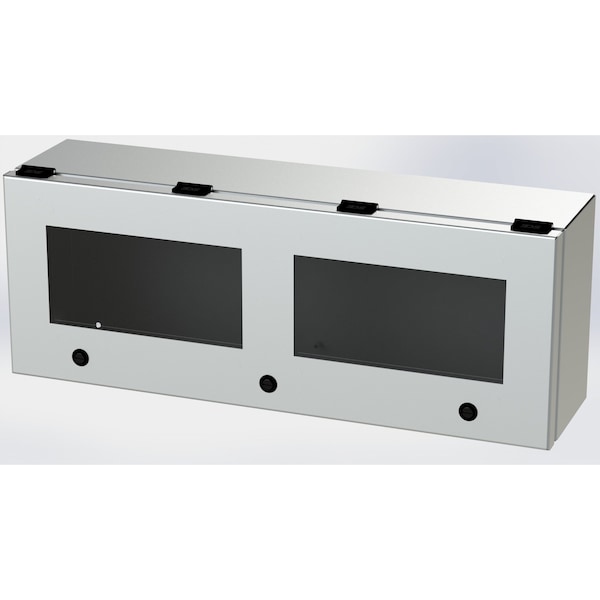 Saginaw Control & Engineering 304 Stainless Steel Electrical Enclosures, 9 in H, 6 in D, 24 in W, NEMA 3R, 4, 4X, 12, 13, Hinged - SCE-L9246ELJWSS