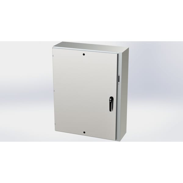 Saginaw Control & Engineering 304 Stainless Steel Electrical Enclosures, 48 in H, 12 in D, 37.38 in W, NEMA 3R, 4, 4X, 12, 13 - SCE-48XEL3712SSLP