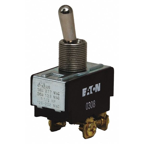 Interruptor basculante Eaton, SPST, 2 conexiones, Encendido/Apagado, 3/4 hp, 10A @ 277V AC, 20A @ 125V AC - XTD1A2A2