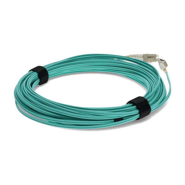 Add-On 22M LC MALE TO LC MALE OM4 STRAIGHT AQUA DUPLEX FIBER OFNR RISER-RATE - ADD-LC-LC-22M5OM4