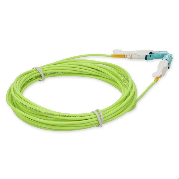 Add-On 5M CS MALE TO CS MALE STRAIGHT LIME GREEN OM5 DUPLEX FIBER OFNR RISER - ADD-CS-CS-5M5OM5
