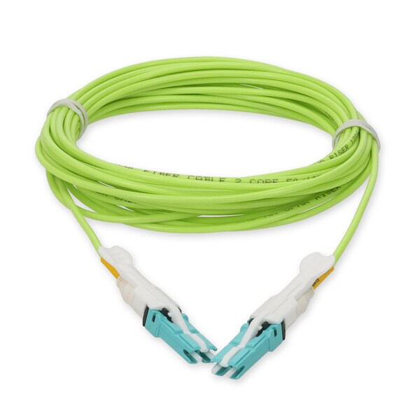 Add-On 5M CS MALE TO CS MALE STRAIGHT LIME GREEN OM5 DUPLEX FIBER OFNR RISER - ADD-CS-CS-5M5OM5