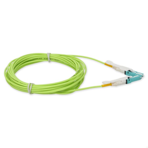 Add-On 5M CS MALE TO CS MALE STRAIGHT LIME GREEN OM5 DUPLEX FIBER OFNR RISER - ADD-CS-CS-5M5OM5