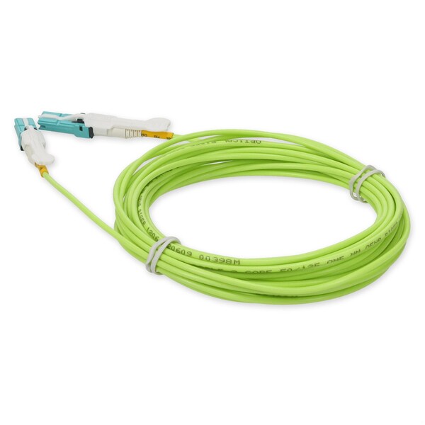 Add-On 5M CS MALE TO CS MALE STRAIGHT LIME GREEN OM5 DUPLEX FIBER OFNR RISER - ADD-CS-CS-5M5OM5