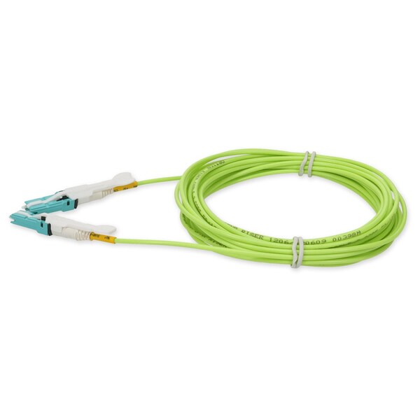 Cable de fibra óptica dúplex OM5 3M CS macho a CS macho recto verde lima para interiores - ADD-CS-CS-3M5OM5