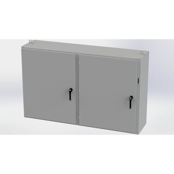 Saginaw Control & Engineering Carbon Steel Electrical Enclosures, 48 in H, 18 in D, 77-3/4 in W, NEMA 3R, 4, 12, 13, Hinged - SCE-48X2D7818