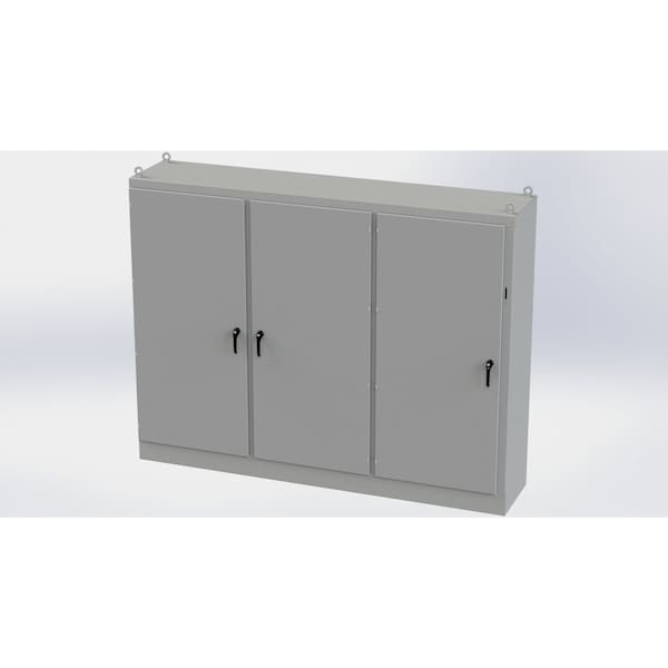 Saginaw Control & Engineering Carbon Steel Electrical Enclosures, 90 in H, 24 in D, 117-1/2 in W, NEMA 3R, 12, 13, Hinged - SCE-90XM3EW24
