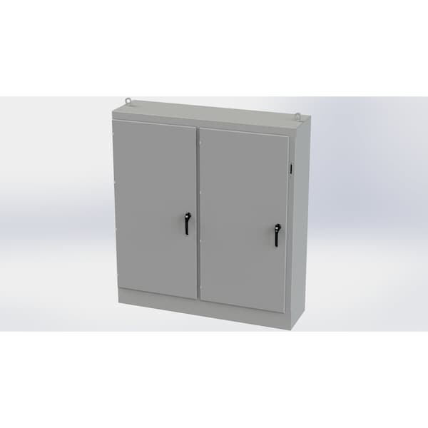 Saginaw Control & Engineering Carbon Steel Electrical Enclosures, 72 in H, 18 in D, 65-3/4 in W, NEMA 3R, 12, 13, Hinged - SCE-72XM6618G