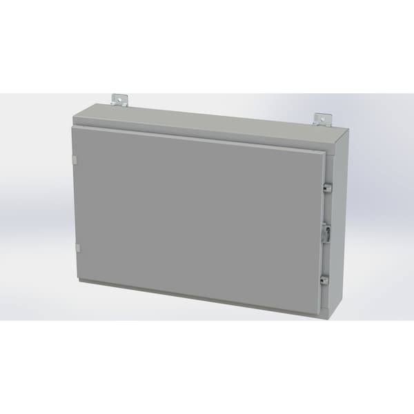 Saginaw Control & Engineering Carbon Steel Electrical Enclosures, 20 in H, 6 in D, 30 in W, NEMA 4, Hinged - SCE-20H3006LP