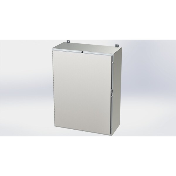 Saginaw Control & Engineering 316 Stainless Steel Electrical Enclosures, 48 in H, 16 in D, 36 in W, NEMA 4X, Hinged - SCE-48H3616SS6LP