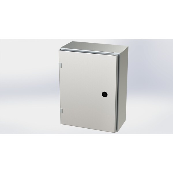 Saginaw Control & Engineering 316 Stainless Steel Electrical Enclosures, 16 in H, 6 in D, 12 in W, NEMA 3R, 4, 4X, 12, 13, Hinged - SCE-16EL1206SS6LP