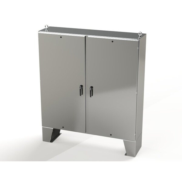 Saginaw Control & Engineering 304 Stainless Steel Electrical Enclosures, 72 in H, 18 in D, 72 in W, NEMA 3R, 4, 4X, 12, 13 - SCE-72EL7218SSLPPL