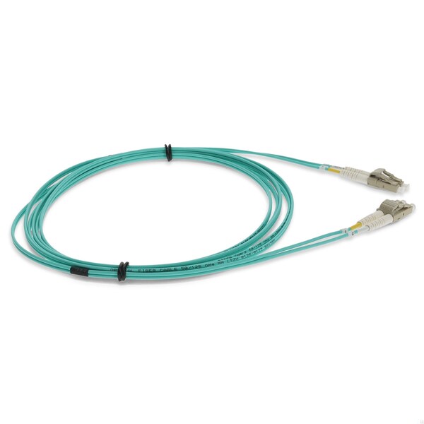 Cable de parche de fibra LC macho a LC macho OM4 dúplex LSZH de 2M en color verde agua - ADD-LC-LC-2M5OM4LZ