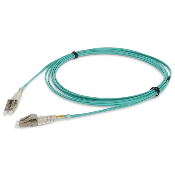 Cable de parche de fibra LC macho a LC macho OM4 dúplex LSZH de 2M en color verde agua - ADD-LC-LC-2M5OM4LZ