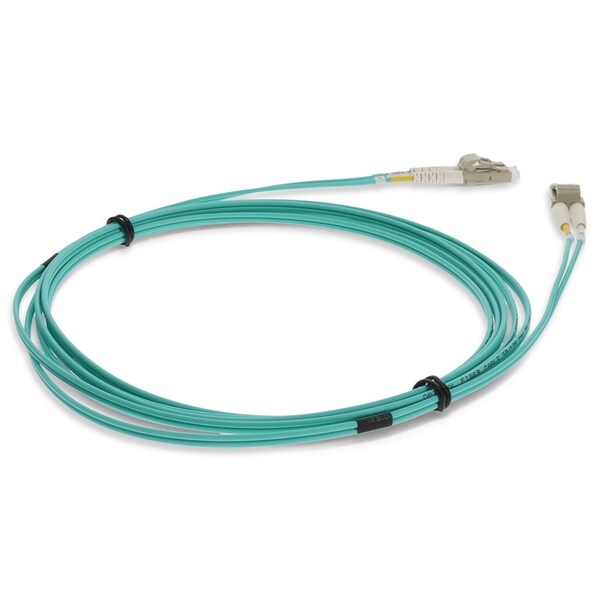 Cable de parche de fibra LC macho a LC macho OM4 dúplex LSZH de 2M en color verde agua - ADD-LC-LC-2M5OM4LZ