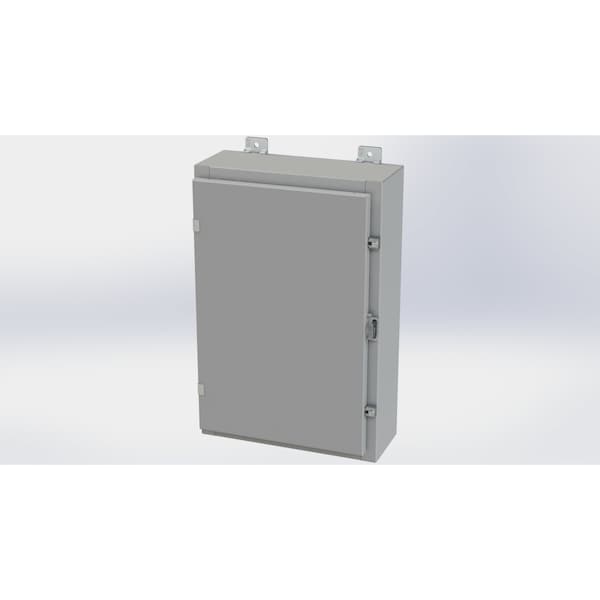 Saginaw Control & Engineering Carbon Steel Electrical Enclosures, 24 in H, 6 in D, 16 in W, NEMA 4, Hinged - SCE-24H1606LP