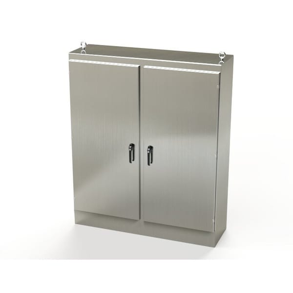 Saginaw Control & Engineering 304 Stainless Steel Electrical Enclosures, 72 in H, 18 in D, 60 in W, NEMA 3R, 4, 4X, 12, 13 - SCE-72EL6018SSFSD
