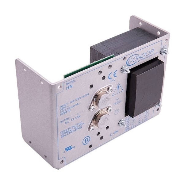 Sl Power / Condor AC to DC Power Supply, 100 to 120V AC, 28V DC, 84W, 3A, Chassis - HN28-3-A+G
