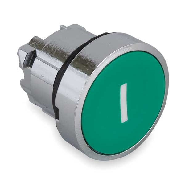 Operador de botón pulsador Schneider Electric, 22 mm, verde - ZB4BA331