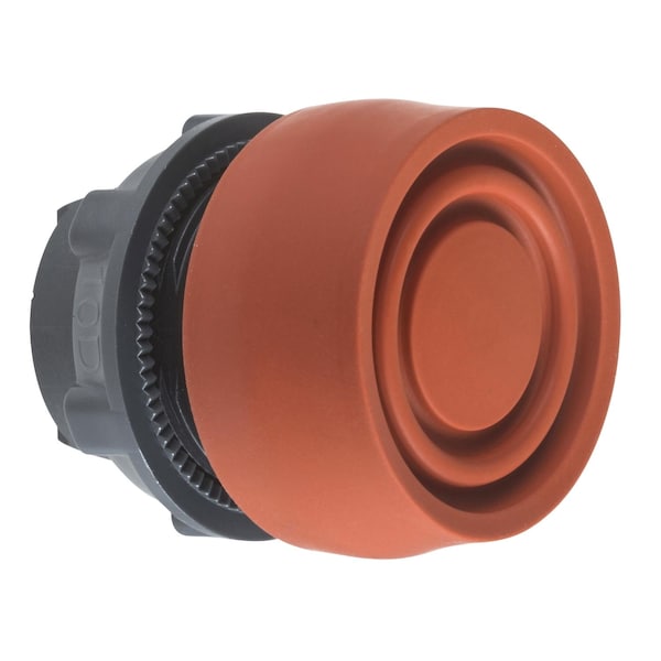 Schneider Electric Cabezal para botón pulsador no iluminado, Harmony XB5, plástico, empotrable, rojo, 22 mm, retorno por resorte, tapa de color, sin marcar - ZB5AP4S