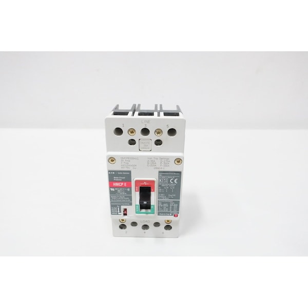 Eaton Cutler-Hammer 3P 30A AMP 600V-AC 250V-DC MOLDED CASE CIRCUIT BREAKER - HMCPE030H1C