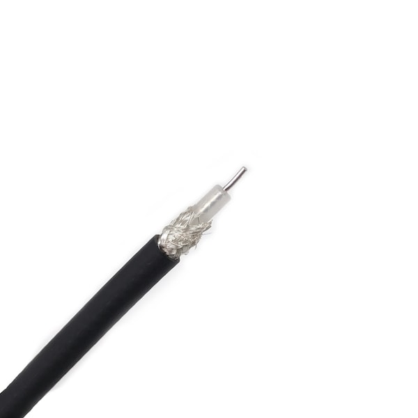 Remington Industries RG-223/U Coax Cbl, Double-Shielded, 0.212" Dia Coax w/Blk PVC Jckt (Non-Contaminating), 25FT Lngth - RG-223-25