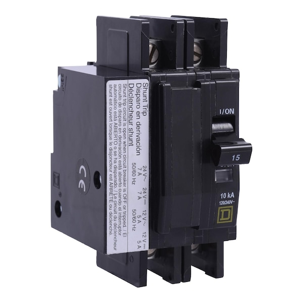 Square D Miniature Circuit Breaker, QOU Series, 40A, 2 Pole, 120/240V AC, 10kA at 120/240V AC - QOU2401042
