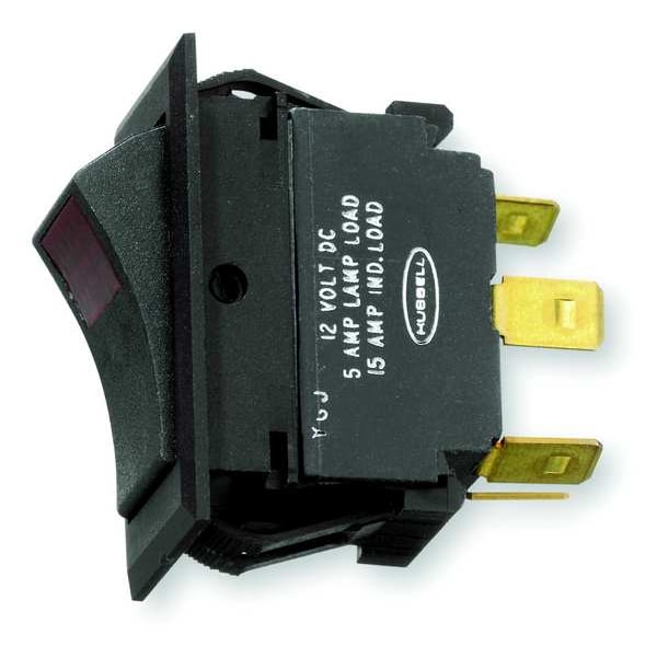 Interruptor basculante iluminado Hubbell Wiring Device-Kellems, SPDT, 5 conexiones - MR123LRSP
