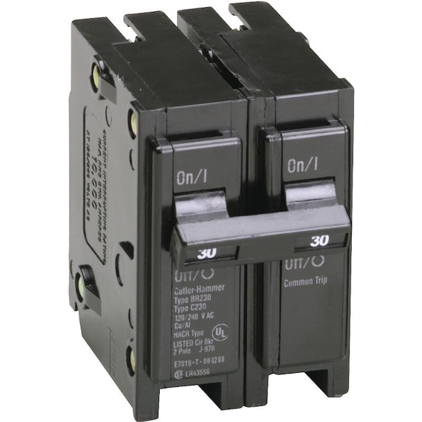 Eaton Cutler-Hammer Circuit Breaker, BR Series, 30A, 2 Pole, 120/240V AC, 10kA - BR230