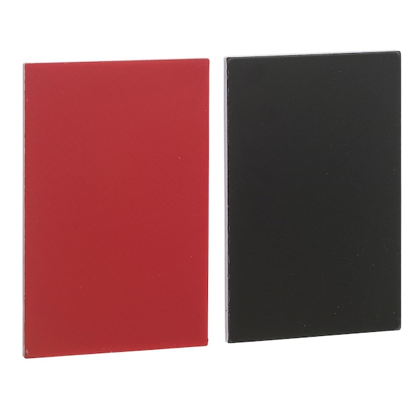 Schneider Electric Leyenda sin marcar 18x27mm para portador de leyenda 30x50mm, Harmony XB4, 1 lado negro, 1 lado rojo - ZBY5101.