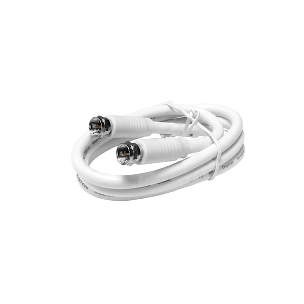 Cable Blanco Steren F-F RG6 cULus, 100 Pies - 205-445WH