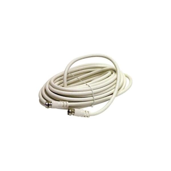 Steren RG6 Coax with F Connectors, White, 100ft - BL-215-400WH