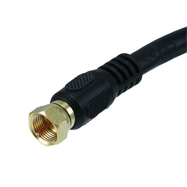 Cable coaxial CMPLE 371-N RG6 F Type 18AWG CL2 Rated 75Ohm- 6ft Negro