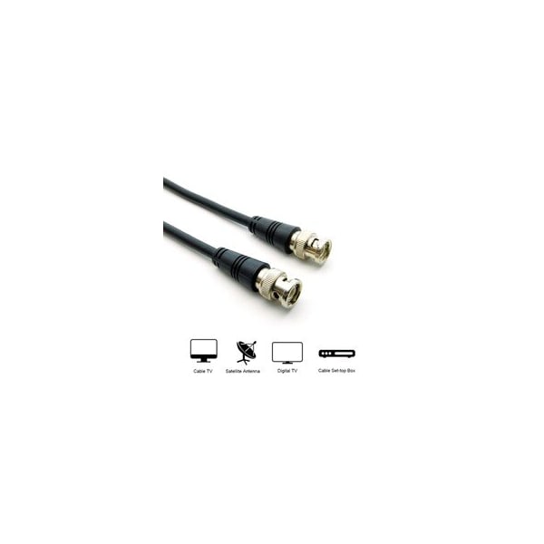 Swe-Tech 3C BNC RG6 Coaxial Cable, Black, BNC Male, UL rated, 6 foot - FWT10X4-02106