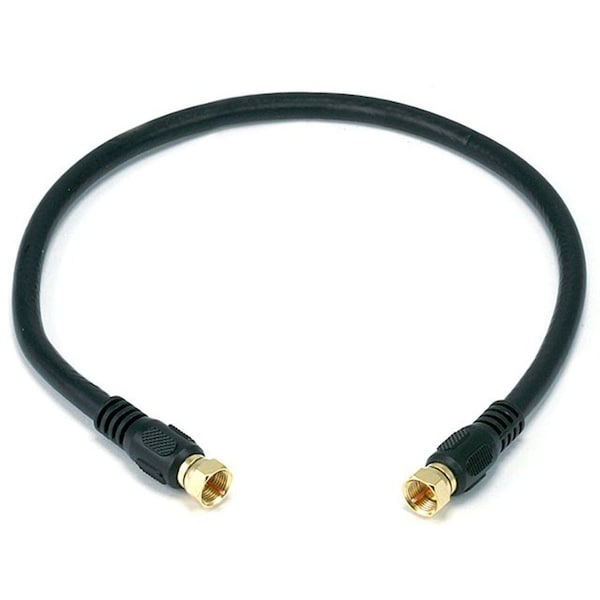 Monoprice Rg6 Coaxcable W F Type 1.5 ft., Black - 5359