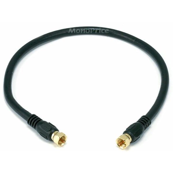 Monoprice Rg6 Coaxcable W F Type 1.5 ft., Black - 5359