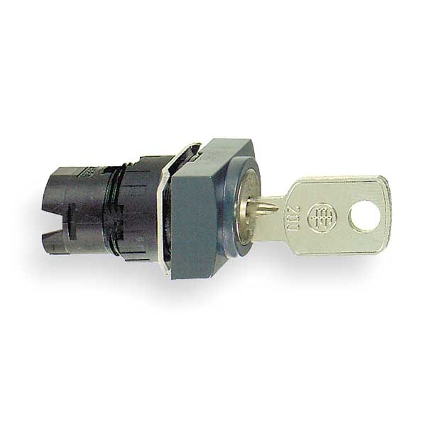 Schneider Electric Interruptor selector no iluminado, 16mm, 2 posiciones, con llave - ZB6DGC