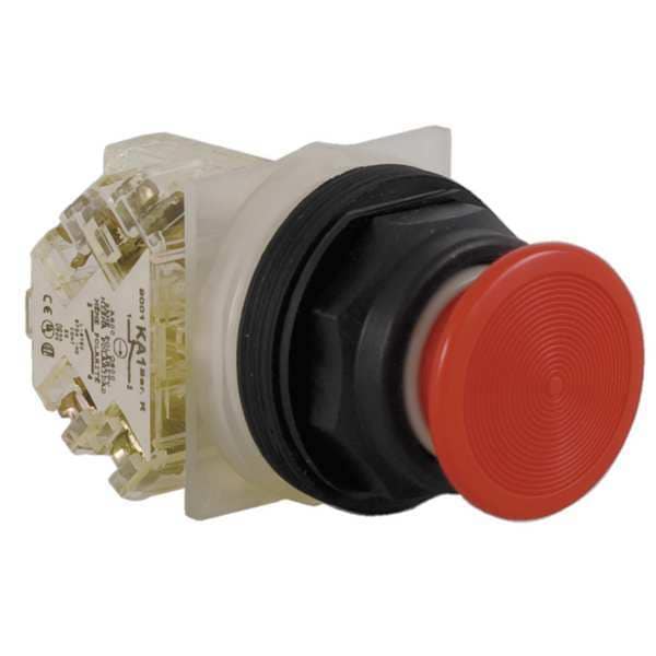 Botón de presión Schneider Electric no iluminado, 30 mm, 1NO/1NC, rojo - 9001SKR4RH13