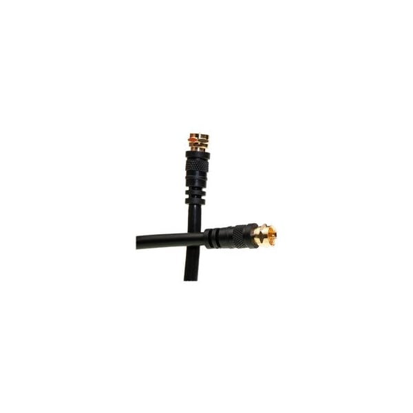 Cable coaxial RG6 de 3 pies Swe-Tech 3C, negro, con conector F, FWT10X4-01103